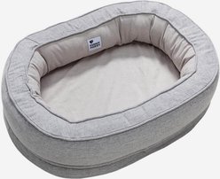 FunnyFuzzy Orthopedic Donut Dog Bed, Gray, Medium