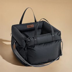 FunnyFuzzy Urban Voyager Car Booster Seat Travel Dog Bed, Black, Standard