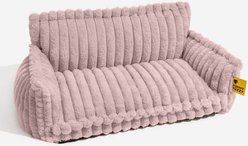 FunnyFuzzy Fluffy Orthopedic Dog Sofa Bed, Pink, Medium