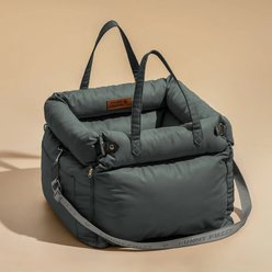 FunnyFuzzy Urban Voyager Car Booster Seat Travel Dog Bed, Abyss Blue, Standard