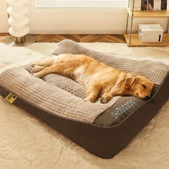 FunnyFuzzy Orthopedic Dog Pillow Bed, Brown, XX-Large