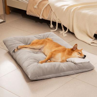 Show full view: FunnyFuzzy Dual-Sided Washable Plush Dog Mat, Deep Gray, X-Large slide 2 of 3