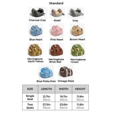 Show full view: FunnyFuzzy First Class Car Seat Travel Dog Bed, Gray, Double slide 5 of 5