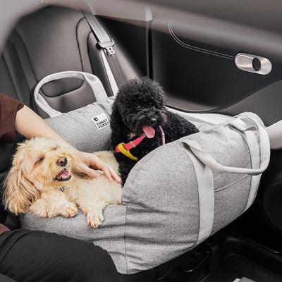Show full view: FunnyFuzzy First Class Car Seat Travel Dog Bed, Gray, Double slide 2 of 5