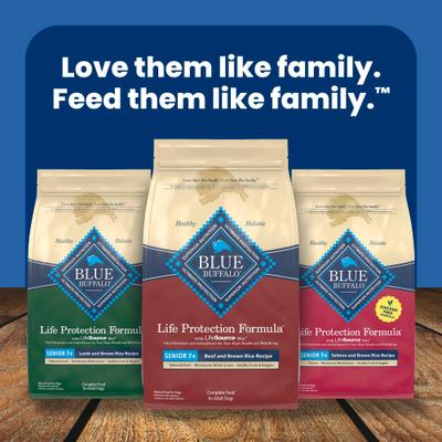 Show full view: Blue Buffalo Life Protection Formula Senior Beef & Brown Rice Recipe No Corn, Wheat or Soy Dry Dog Food, 15-lb bag slide 10 of 11