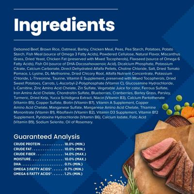 Show full view: Blue Buffalo Life Protection Formula Senior Beef & Brown Rice Recipe No Corn, Wheat or Soy Dry Dog Food, 15-lb bag slide 6 of 11