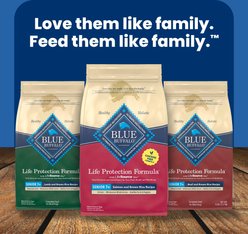 Blue Buffalo Life Protection Formula Senior Chicken-Free Salmon & Brown Rice Recipe Dry Dog Food, 5-lb bag slide 2 of 9