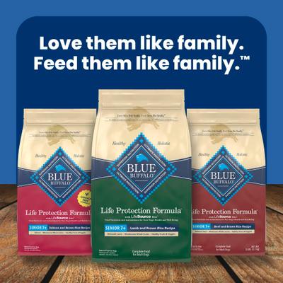 Show full view: Blue Buffalo Life Protection Formula Senior Lamb & Brown Rice Recipe No Corn, Wheat or Soy Dry Dog Food, 15-lb bag slide 10 of 11