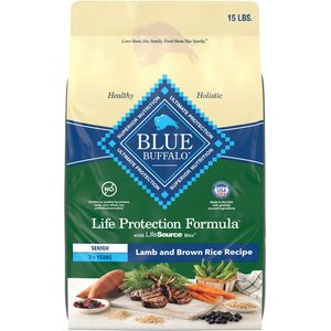Blue Buffalo Life Protection Formula Senior Lamb & Brown Rice Recipe No Corn, Wheat or Soy Dry Dog Food, 15-lb bag