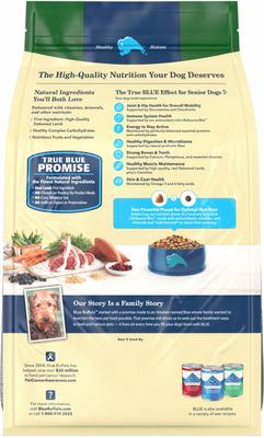 Show full view: Blue Buffalo Life Protection Formula Senior Lamb & Brown Rice Recipe No Corn, Wheat or Soy Dry Dog Food, 5-lb bag slide 3 of 11