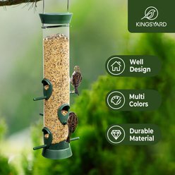 Kingsyard 6 Ports Tube Wild Bird Feeder, Green slide 2 of 8