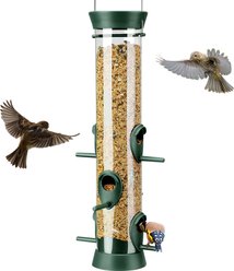 Kingsyard 6 Ports Tube Wild Bird Feeder, Green