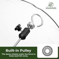 Kingsyard Adjustable Dome Platform Hanging Outdoor Wild Bird Feeder, Green slide 2 of 8