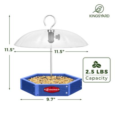 Show full view: Kingsyard Adjustable Dome Platform Hanging Outdoor Wild Bird Feeder, Green slide 2 of 9