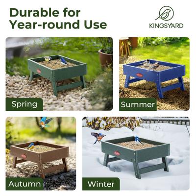 Show full view: Kingsyard Ground Wild Bird Feeder, Brown slide 6 of 7