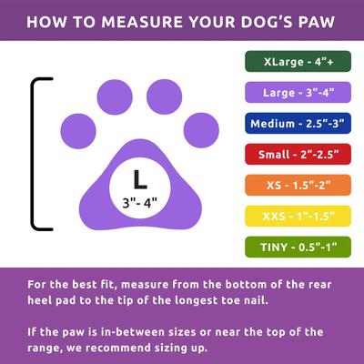 Show full view: Pawz Waterproof Dog Boots, 12 count, Purple, Large slide 2 of 13