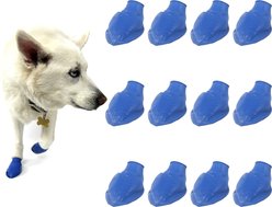Pawz Waterproof Dog Boots, 12 count, Blue, Medium