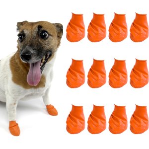 Pawz Waterproof Dog Boots, 12 count, Orange, X-Small