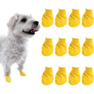 Pawz Waterproof Dog Boots, 12 count, Yellow, XX-Small
