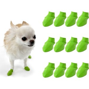 Pawz Waterproof Dog Boots, 12 count, Apple Green, Tiny
