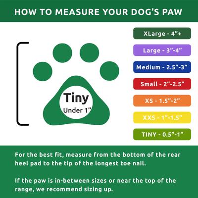 Show full view: Pawz Waterproof Dog Boots, 12 count, Apple Green, Tiny slide 3 of 13