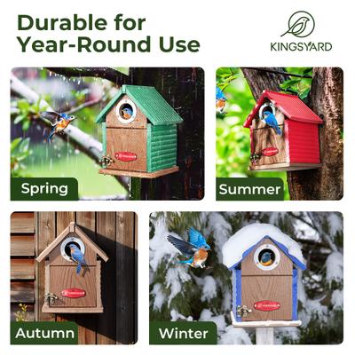 Show full view: Kingsyard Weatherproof Bluebird House, Green slide 6 of 8