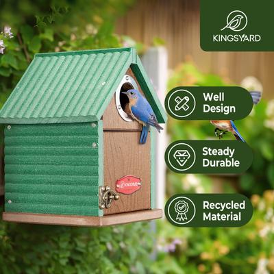Show full view: Kingsyard Weatherproof Bluebird House, Green slide 5 of 8