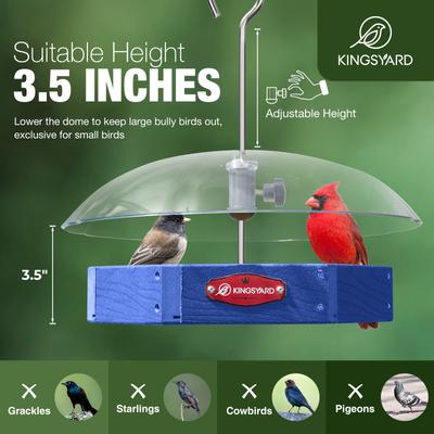 Show full view: Kingsyard Adjustable Dome Platform Hanging Outdoor Wild Bird Feeder, Green slide 8 of 9