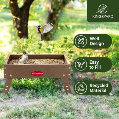 Show full view: Kingsyard Ground Wild Bird Feeder, Brown slide 4 of 7