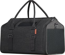 tuft & paw Porto Soft-Sided Airline Approved Cat Carrier, Charcoal