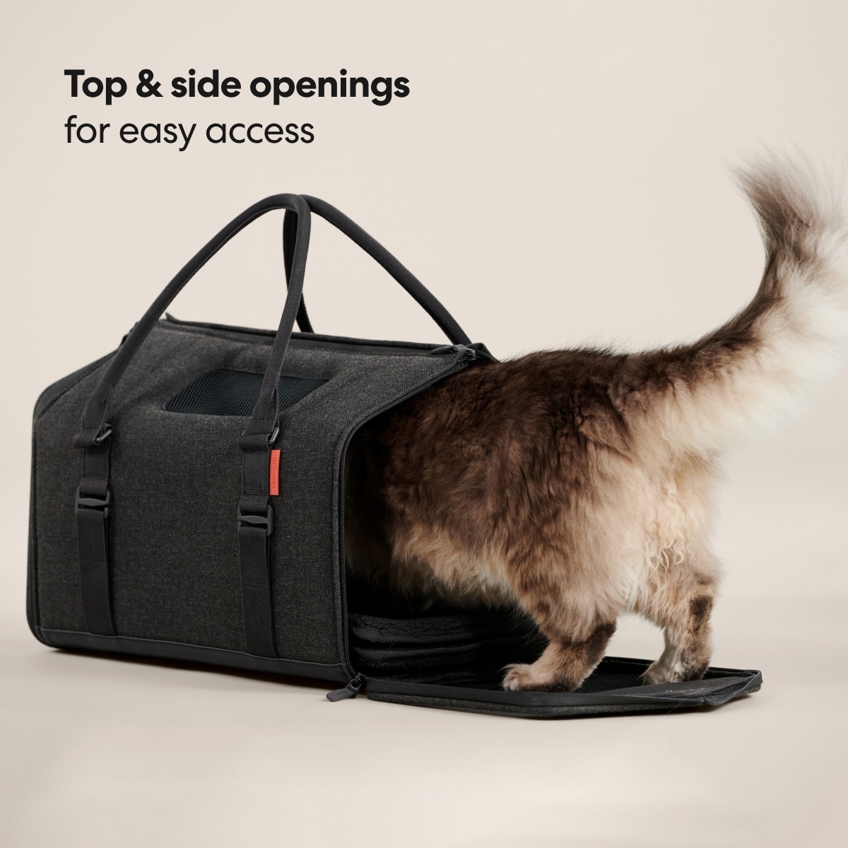 TUFT + PAW Porto Soft-Sided Airline Approved Cat Carrier, Charcoal