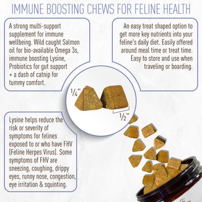 Show full view: Strawfield Pets Super Chews with Probiotics, Lysine, Salmon Oil & Catnip Soft Chews Cat Supplement, 120 count slide 6 of 10