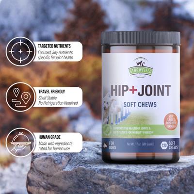 Show full view: Strawfield Pets Hip + Joint Chews Grain-Free Dog Supplement, 120 count slide 7 of 11