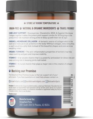 Show full view: Strawfield Pets Hip + Joint Chews Grain-Free Dog Supplement, 120 count slide 9 of 11