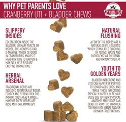 Strawfield Pets Cranberry Hickory Bacon Flavored Chews Bladder & UTI Support Supplement for Dogs, 120 count slide 2 of 9