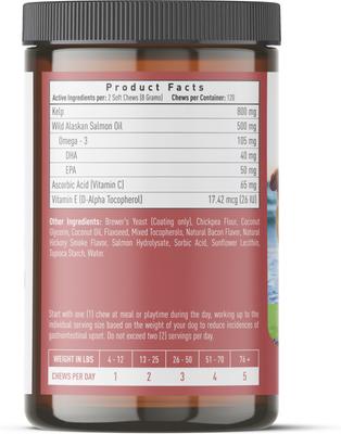 Show full view: Strawfield Pets Wild Alaskan Salmon Chews Grain-Free Dog Supplement, 120 count slide 10 of 11