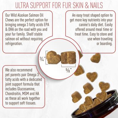 Show full view: Strawfield Pets Wild Alaskan Salmon Chews Grain-Free Dog Supplement, 120 count slide 6 of 11