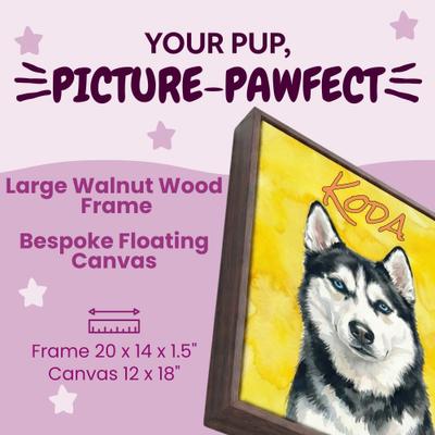 Show full view: PawFurEver Custom Watercolor Style Pet Portrait, 12 x 18 inch slide 3 of 8
