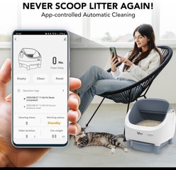 JOYRANGE Open Top Smart Self Cleaning Cat Litter Box, 21.6 x 20 x 21-in slide 2 of 8