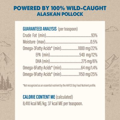 Show full view: Grizzly Pollock Oil Dog Food Supplement, 16-fl oz bottle slide 4 of 12