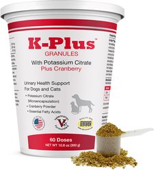 K-Plus Potassium Citrate Plus Supports Bladder Health Cranberry Granules for Dogs & Cats, 300g