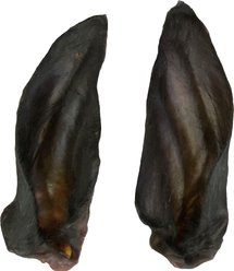 Advance Pet Product Water Buffalo Natural Black Ears with Meat & Hair Natural Dog Chews