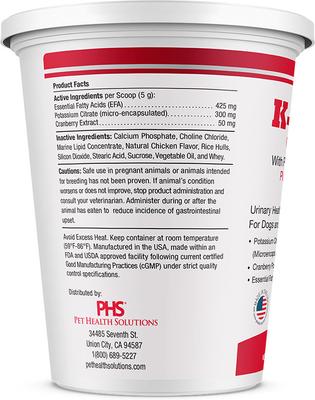 Show full view: K-Plus Potassium Citrate Plus Supports Bladder Health Cranberry Granules for Dogs & Cats, 300g slide 3 of 11