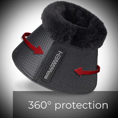 Show full view: Stubben Gravity Overreach Fleece Lined Horse Boots, Black, Medium slide 2 of 6