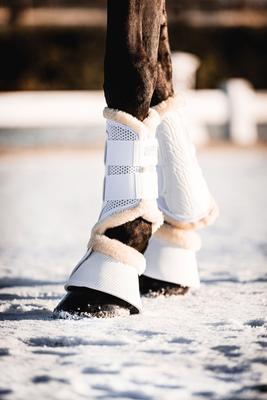 Show full view: Stubben Gravity Overreach Fleece Lined Horse Boots, White, X-Large slide 4 of 4