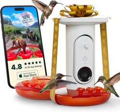Bird Buddy Smart Solar Pro Hummingbird Feeder with Camera & Extra Base