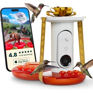 Bird Buddy Smart Solar Pro Hummingbird Feeder with Camera & Extra Base