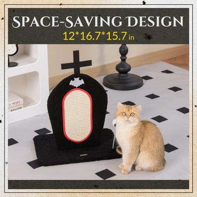 Show full view: Happy & Polly Tombstone Design Gothic-Style Cat Scratch & Play Toy slide 6 of 10