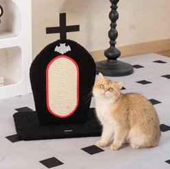 Happy & Polly Tombstone Design Gothic-Style Cat Scratch & Play Toy