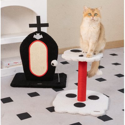 Happy & Polly Happy & Polly Durable 2-Piece Gothic Sisal Cat Scratcher Set Toy Collection
